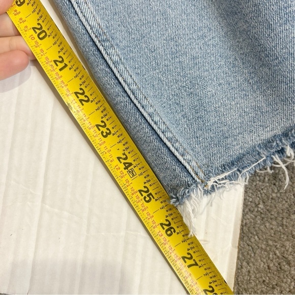 Re/Done 70s Stove Pipe Jeans Size 24 High Rise Mid 90s Color Button Fly Raw Hem - Picture 16 of 16